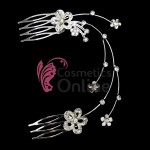 Accesoriu modern pentru decor par CA040DD Argintiu cu cristale Argintii